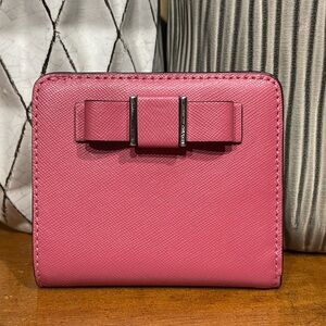 Coach Darcy Pink Bow Wallet EUC